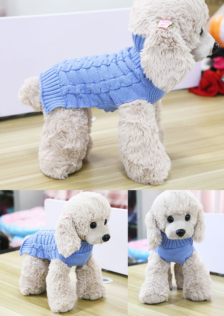 Cashmere Rope Dog Sweater – Winter Clothes for All Sizes