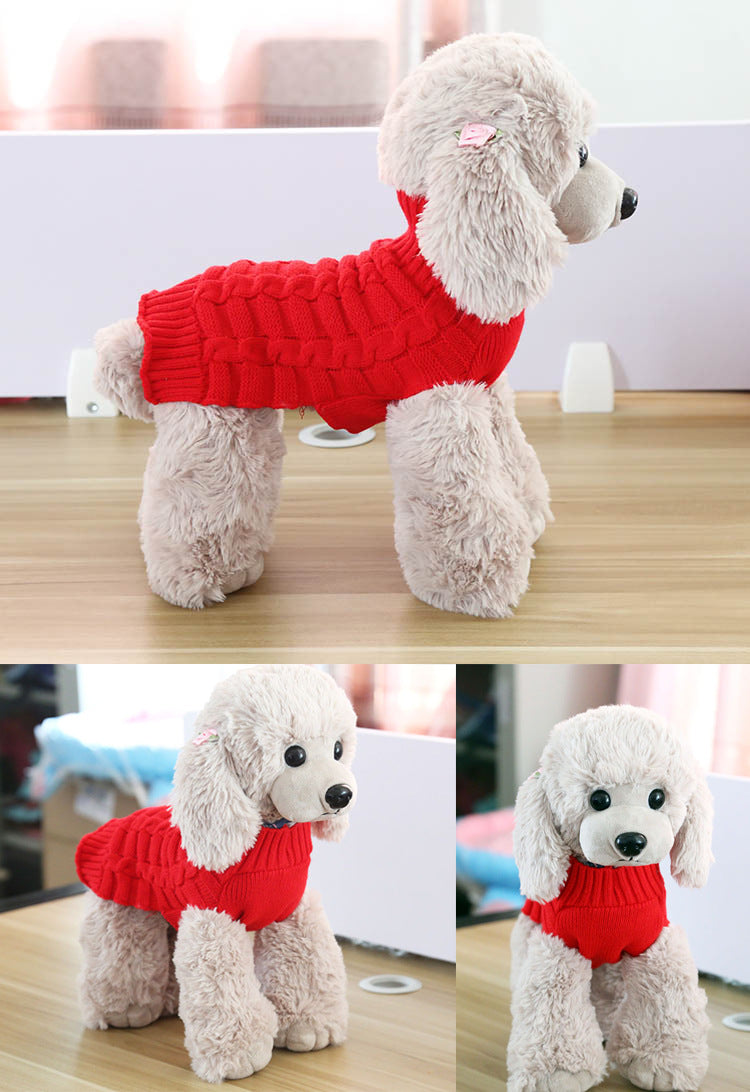 Cashmere Rope Dog Sweater – Winter Clothes for All Sizes